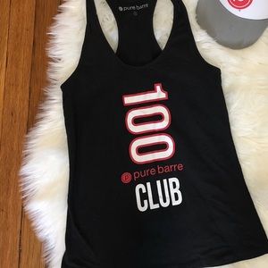 Pure Barre black and red workout top